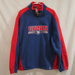 New York Giants 1/4 Zip Fleece Pullover NWT